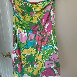 Strapless Lilly Pulitzer Romper with Pockets
